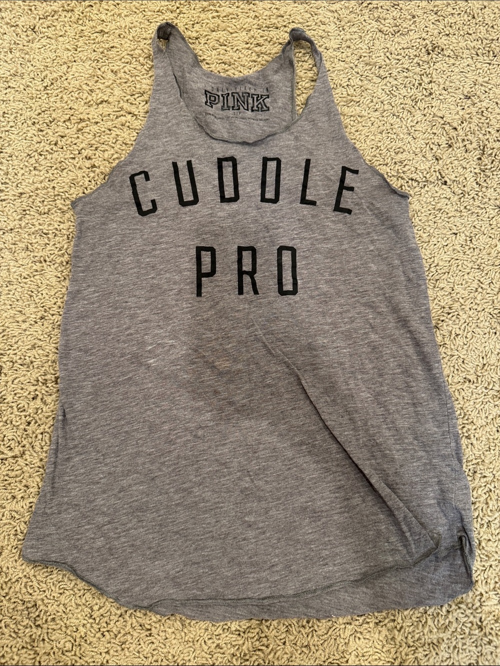 PINK Victoria's Secret Gray 'CUDDLE PRO' Girls Tank Top